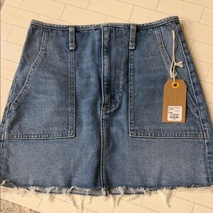 Denim Pocket Mini Skirt - Blue